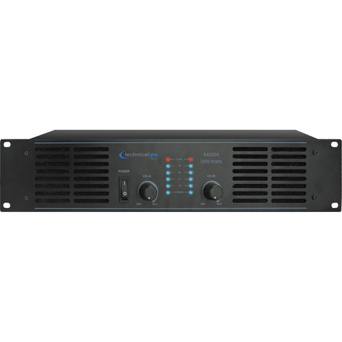 Technical Pro AX2000 2 Channel Power Amplifier AX2000 B H 