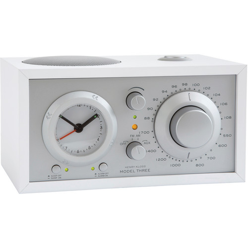 Tivoli Model Three AM/FM Clock Radio (Silver/White) M3WHT B&H