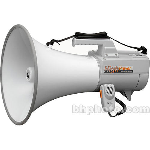 Toa Electronics ER-2230W 30W Shoulder-Held Megaphone with Whistle and Detachable Microphone (Gray)