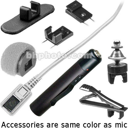 Tram TR50 Omni Lavalier Microphone with 3.5mm Locking Sennheiser Connector and TR79+ Power Supply (White)