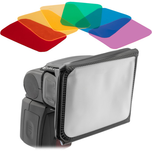 Vello Universal Softbox with Colored Gels Kit for Portable Flash (Small)