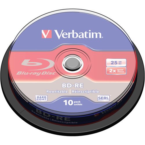 Verbatim Re-Writable Blu-ray Discs (25GB