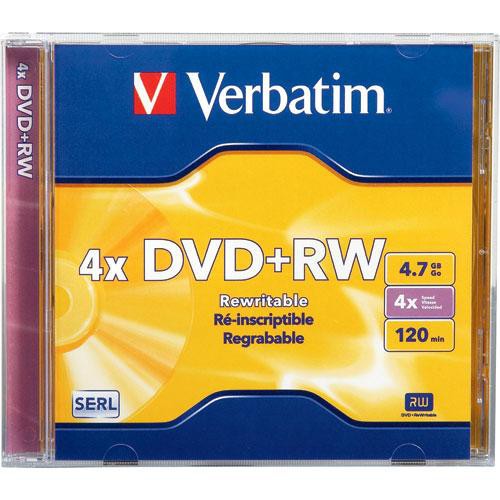 Verbatim DVD+RW 4x Disc (1) 94520 B&H Photo Video