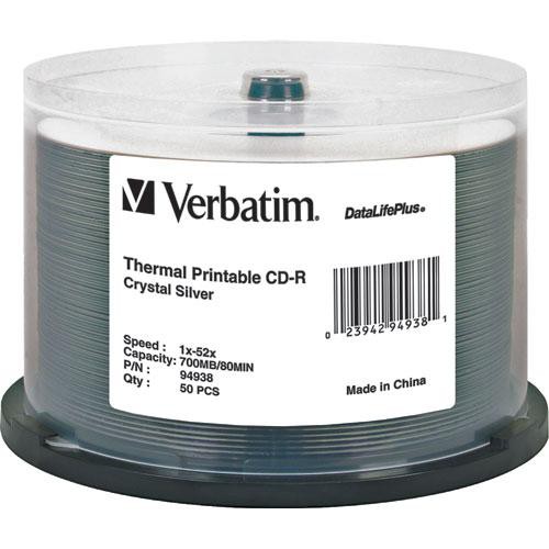 Verbatim CD-R Crystal Thermal Disc (50) 94938 B&H Photo Video