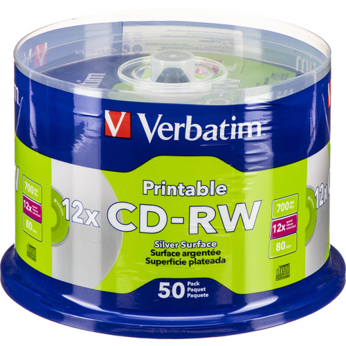 Verbatim CD-RW 700MB Disc (50) 95159 B&H Photo Video