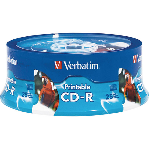 Verbatim CD-R White Inkjet/Hub Printable Disc (25) 96189 B&amp;H