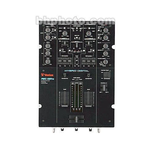 Vestax PMC 08 PRO Two Channel Scratch Mixer PMC 08PRO B H Photo