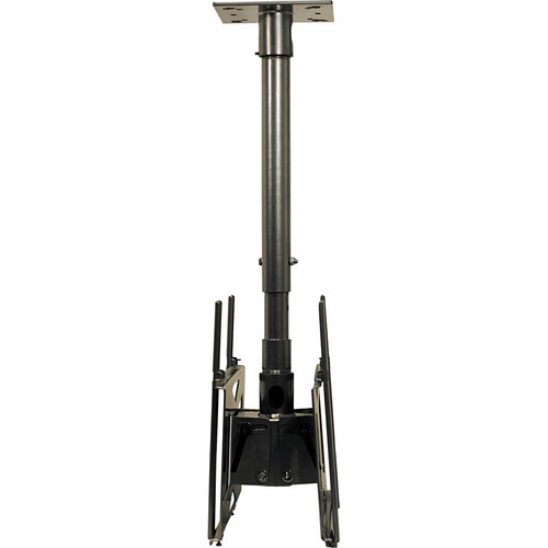 Video Mount Products LCD-MID-CM2 Dual Mid-Size Flat Panel Ceiling Mount Adapter - Black