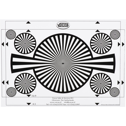 Vocas Backfocus Chart and White Card (A4)
