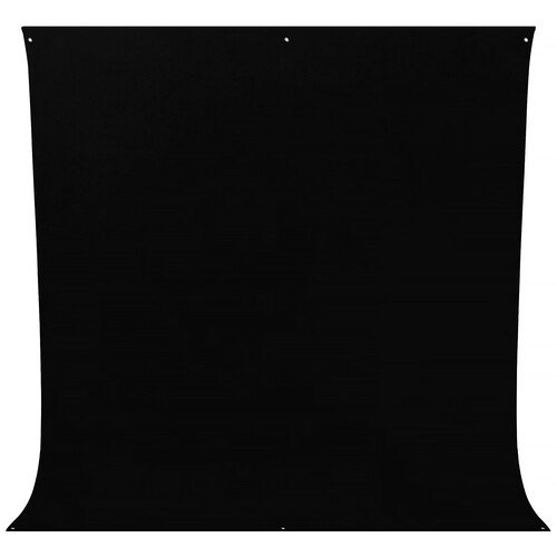 Westcott Wrinkle-Resistant Polyester Backdrop (Rich Black 9 x 10')