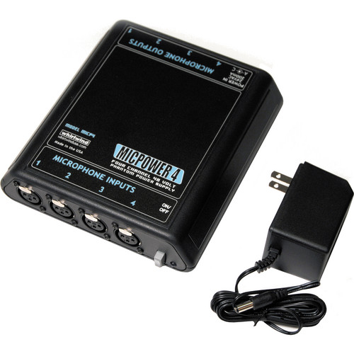 Whirlwind MICPOWER 4 Phantom Power Supply MICP4 B&H Photo Video