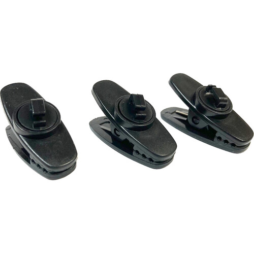 WindTech TC-5 Universal Tie/Lapel Clip for Lav Microphone (3-Pack Black)