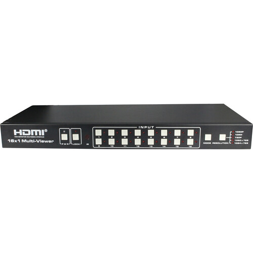 A-Neuvideo 16x1 HDMI Quad Screen Multiviewer and Seamless Switcher