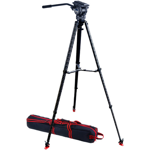 Acebil CS28 Polypod 7500 Carbon Tripod with CH2 Head Case & Mid-Level Spreader Kit
