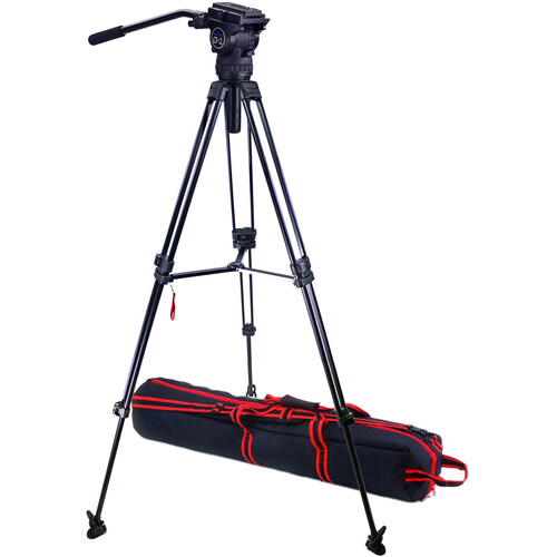 Acebil CH1 75mm Head with T705M Tripod Mid-Level Spreader & S-11 Case Kit