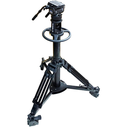 Acebil Pedestal PD3800 with Carrying Case + Dolly D9 + CH6 Head with Dual Pan Bars
