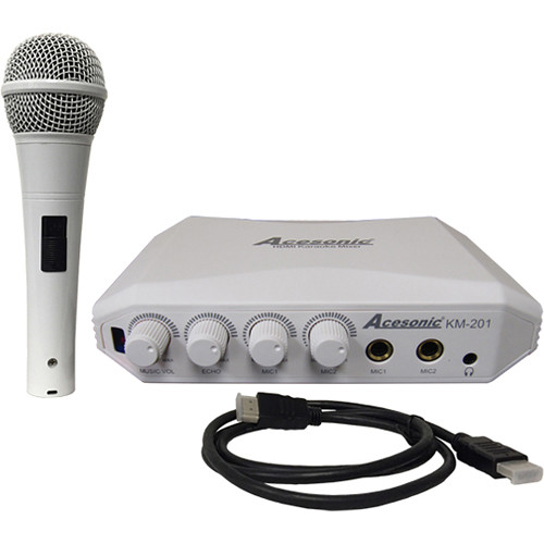 Acesonic USA KM201 HDMI Karaoke Mixer with Yamaha Reverb KM201