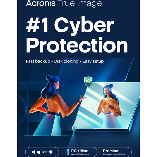 Acronis True Image Premium Edition (1 Windows or Mac License 1-Year Subscription Download)