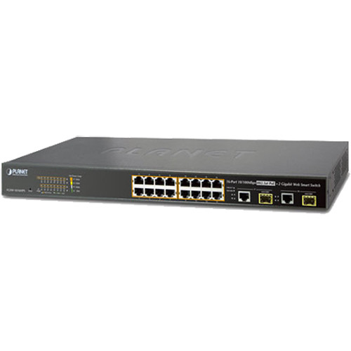 ACTi PPSW-3100 16-Port 10/100 Mb/s PoE Compliant Unmanaged Network Switch