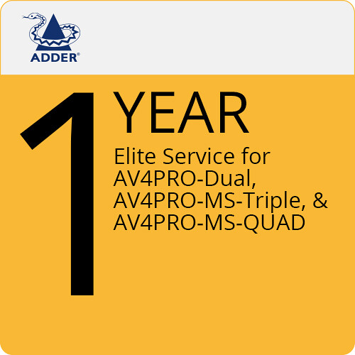 Adder Elite Service for ADDERView 4 PRO DVI Multiscreen KVM Switches (1-Year)