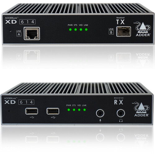 Adder AdderLink XD HD Quad Head Extender Pair with USA Mains Cables