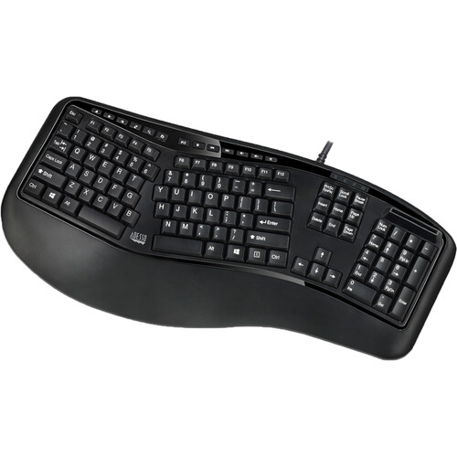 Adesso Desktop Ergonomic Keyboard with S