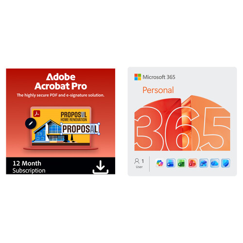 Adobe Acrobat Pro with Microsoft 365 Personal (Download 1-Year Subscription)