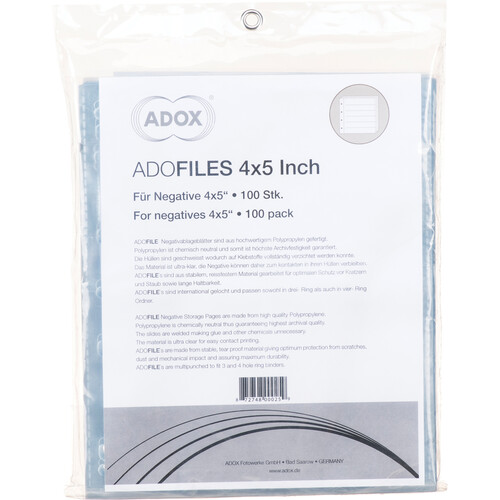 Adox ADOFILE 4x5 Negative Sleeves (100-Pack)