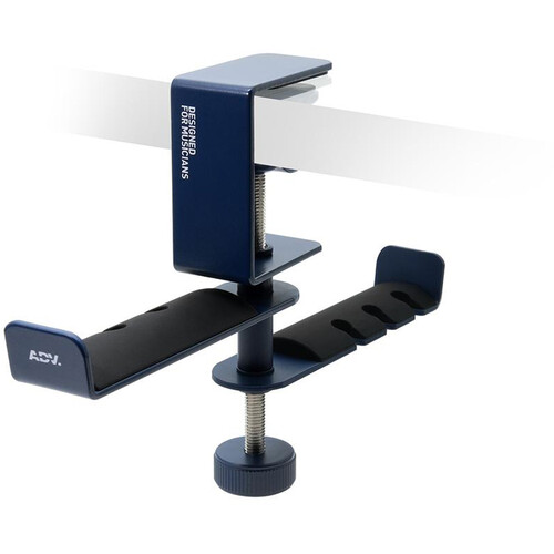 ADV. Dual Suspension 360 Desk-Mount Twin Headphones Hanger (Blue)