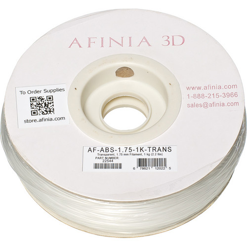 Afinia Value-Line ABS Filament for Afinia 3D Printers (Transparent 1.75mm)