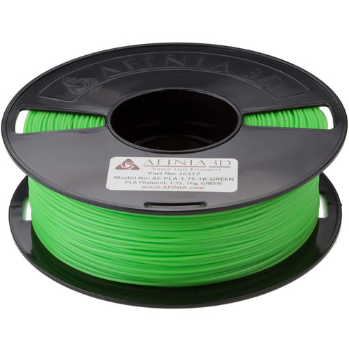 Afinia 1.75mm Value-Line PLA Filament for H-Series 3D Printers (2.2 lb Green)