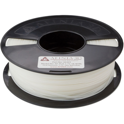 Afinia 1.75mm Value-Line PLA Filament for H-Series 3D Printers (2.2 lb Natural)