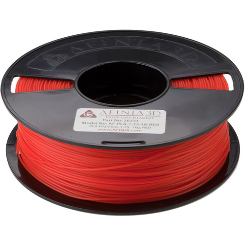 Afinia 1.75mm Value-Line PLA Filament for H-Series 3D Printers (2.2 lb Red)
