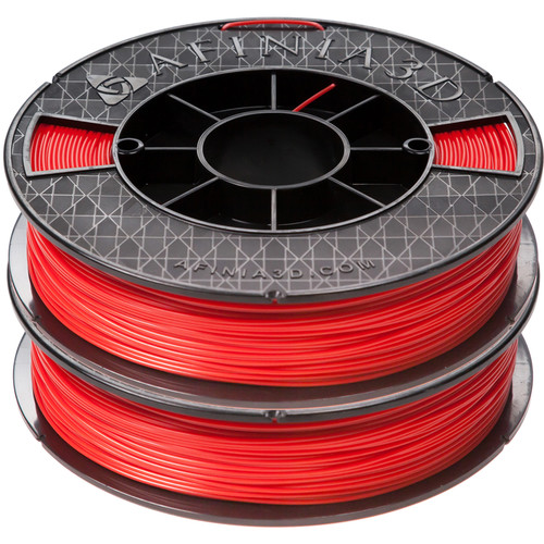 Afinia 1.75mm ABS Premium Filament 2-Pack for H-Series 3D Printers (2 x 500g Red)