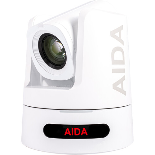 AIDA Imaging 4K NDI|HX3 12G-SDI & SFP+ Auto-Tracking Broadcast/Conference PTZ Camera with 30x Optical Zoom (White)