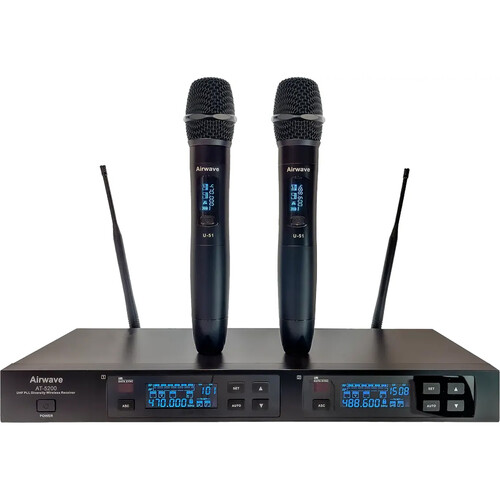 Airwave Technologies AT-5210 2-Person Digital Wireless Handheld Microphone System (B: 514 to 542 MHz)