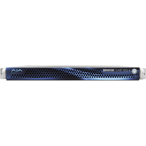 AJA BRIDGE LIVE 12G-4 Turnkey System with 1 RU Appliance + 4 Bidirectional 12G-SDI I/O