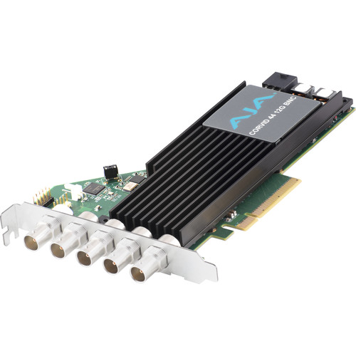 AJA Corvid 44 12G PCIe 4-Channel 12G-SDI Full-Size BNC I/O Card (Tall Bracket Fan)