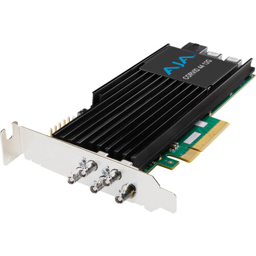 AJA Corvid 44 12G PCIe 4-Channel 12G-SDI Mini-BNC I/O Card (Short Bracket Fan Cables Included)