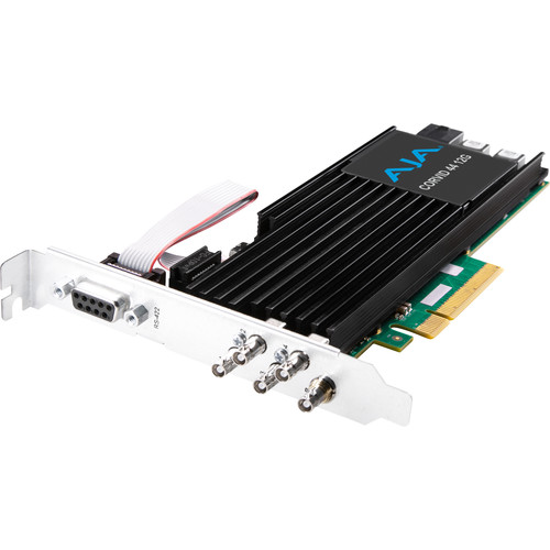 AJA Corvid 44 12G PCIe 4-Channel 12G-SDI Mini-BNC I/O Card (Tall Bracket Fan Cables Included)