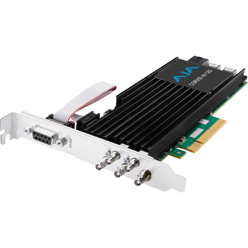 AJA Corvid 44 12G PCIe 4-Channel 12G-SDI Mini-BNC I/O Card (Tall Bracket Fan No Cables)