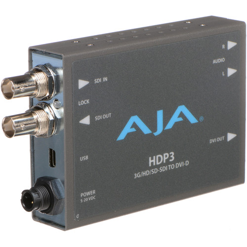 AJA HDP3 3G-SDI to DVI-D and Audio Converter HDP3 B&H Photo Video