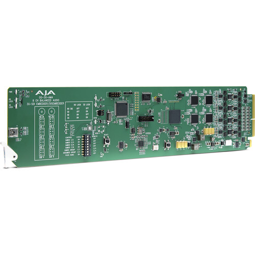 AJA openGear 8-Channel 3G-SDI Analog Audio Embedder/Disembedder with DashBoard Support
