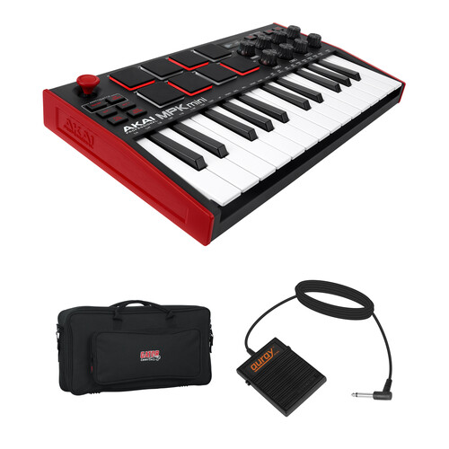Akai Professional MPK Mini MK3 MIDI Controller Kit with Bag and Pedal