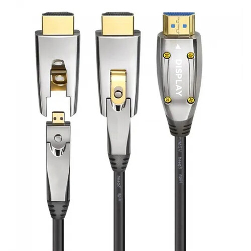 Alfatron 4K HDMI Fiber Cable with Detachable Heads (150')