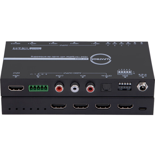 Alfatron 1x4 HDMI 2.0 Distribution Amplifier with Audio De-Embedder