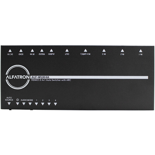 Alfatron 4x1 4K HDMI Switcher with Audio De-Embedder EDID RS-232 & IR Control