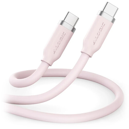 ALOGIC USB-C Flexible Silicone 240W Charging Cable (Pink 3.3')
