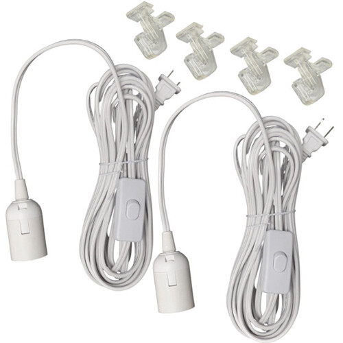 ALZO 24' Switched Cord for China Ball Overhead Lights&nbsp(2-Pack)