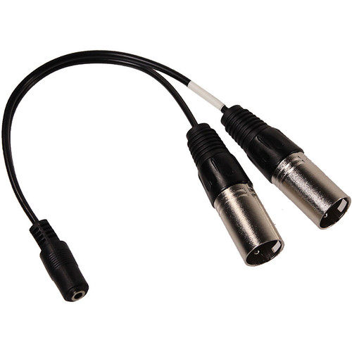 ALZO 3.5mm Female to Dual XLR Male Stereo Microphone Adapter Cord for Pro Camcorders (8